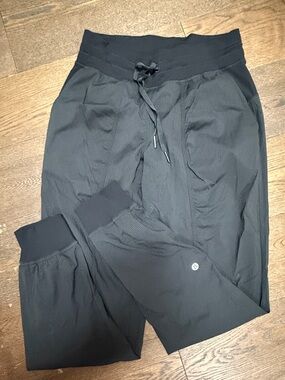 lululemon athletica Black Ribbed High-Waist Joggers